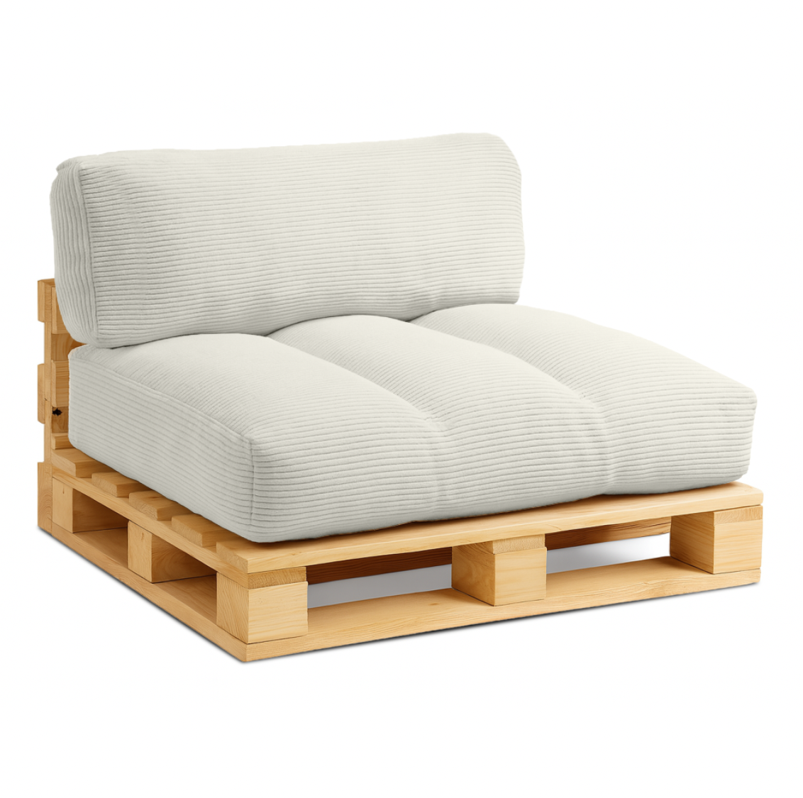 Set de coussins pour palettes Cord - Coussins de dos et d'assise pour palettes Euro